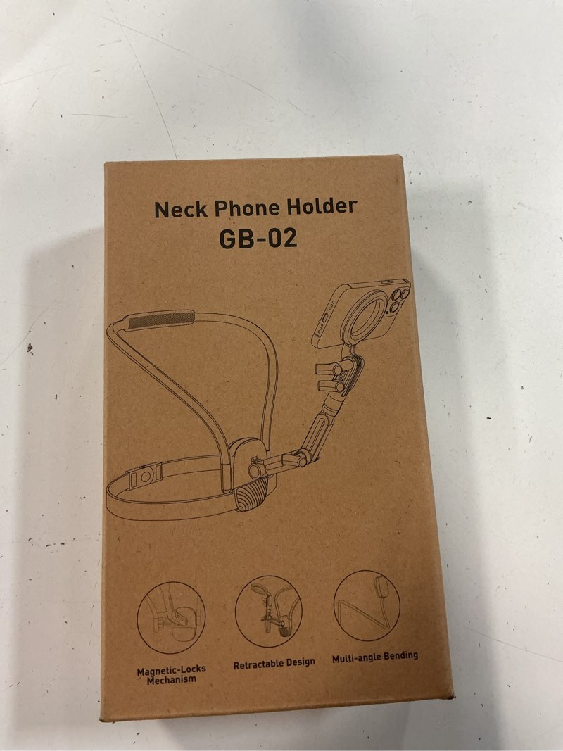 Condition photo showing New/Like New for cell phone stand, neck cell phone holder, hand free flexible gooseneck phone holder for bed, neck phone holder pov/vlog selfie mount, universal multi-functional phone stand for 4.7''-6.7'' phone black neck phone holder