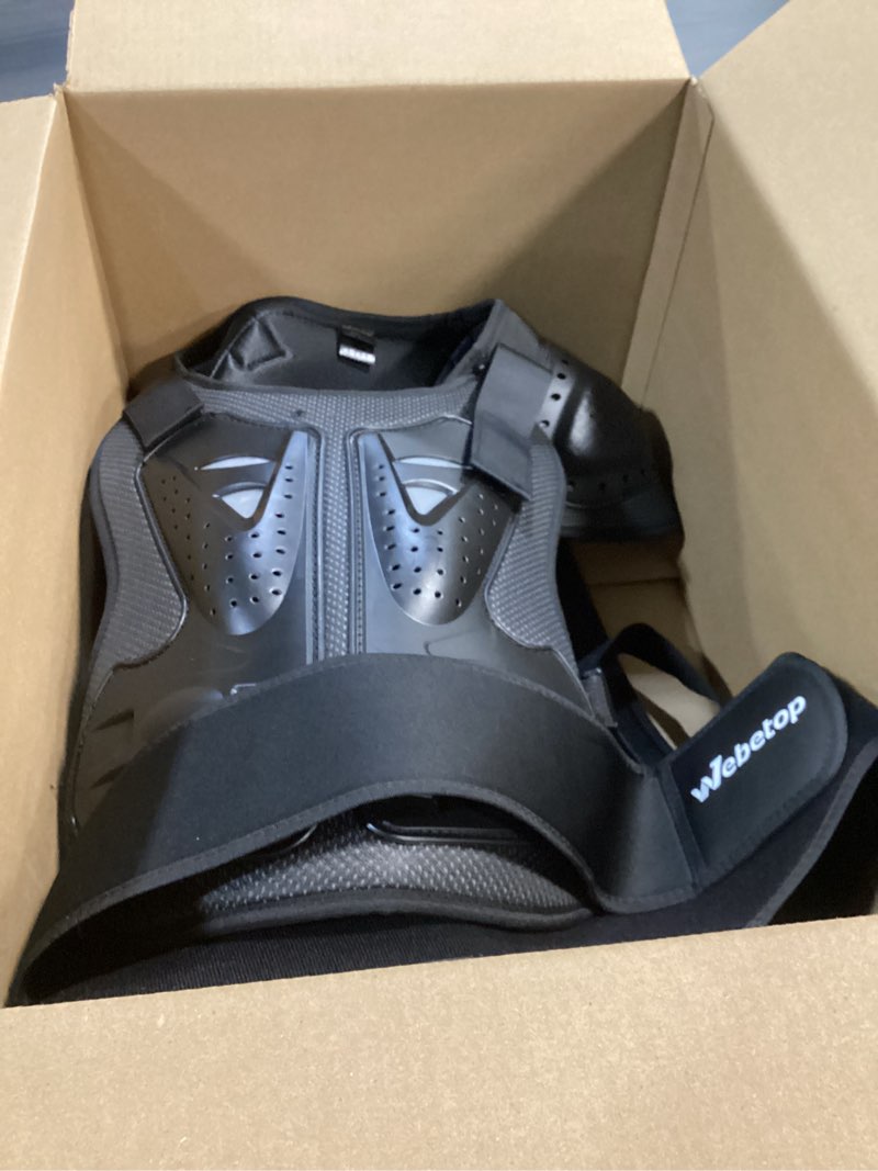 Condition photo showing Good Condition for Webetop Adults Dirt Bike Body Chest Spine Protector Armor Vest for Skiing L for height 5.7'-6.2'