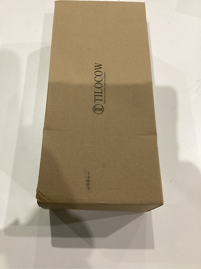 Condition photo showing New/Like New for Tilocow Mules for Women Flats Comfortable Pointed Toe Slip On Backless Loafers Flat Mule Business Casual Shoes Slides 9 Stone Silver