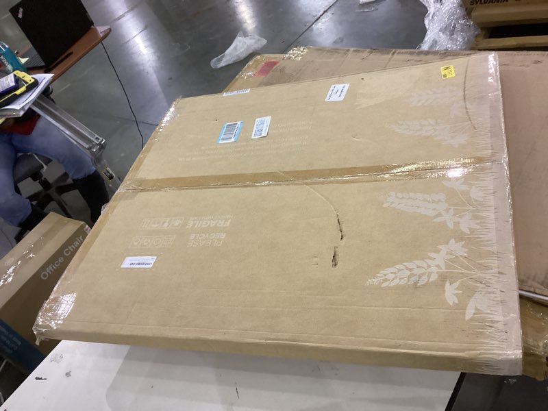 Condition photo showing As Is for Frame Amo 23x27 Black Solid Wood Poster Frame, White Mat for 18x22 Image, Tempered Glass Front, 1.5 inch Wide, 1 inch Thick, High-End, Heavy-Duty, Gallery Grade & Acid-Free Black 23x27