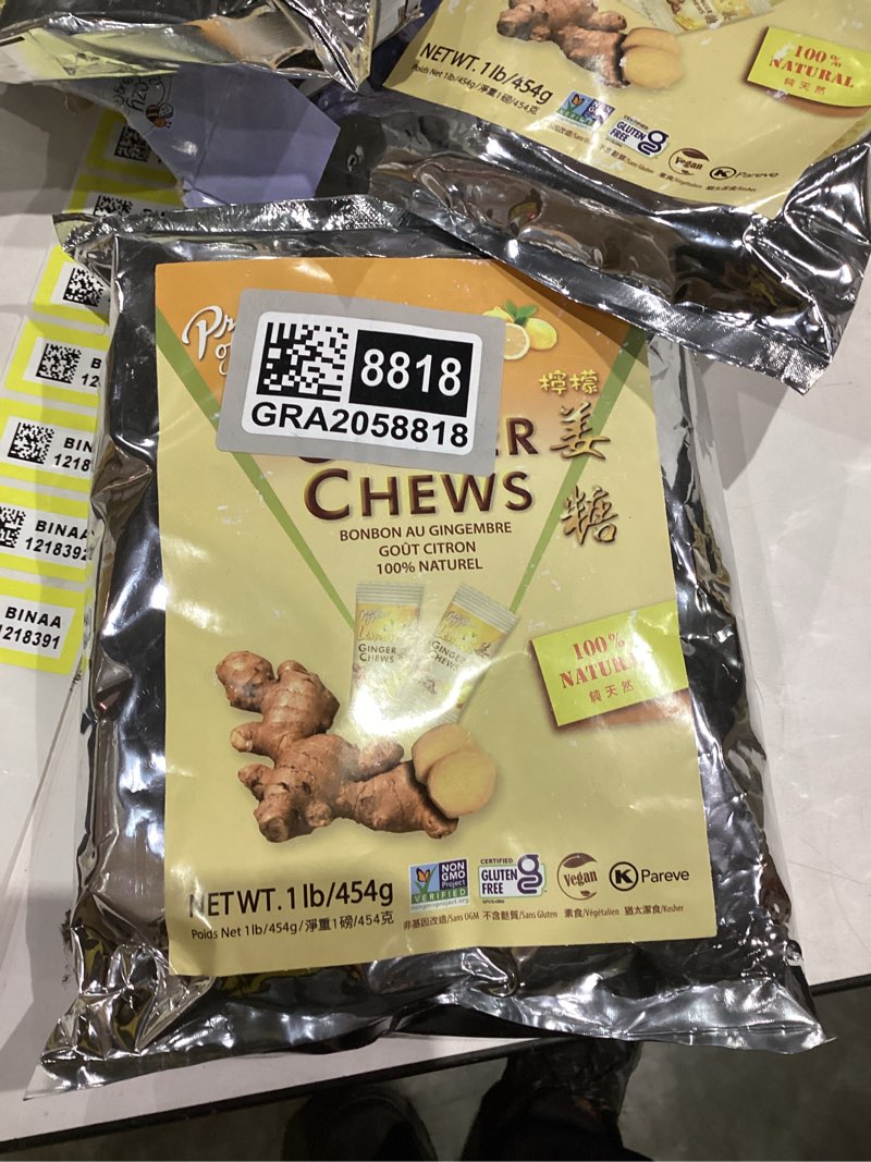 Condition photo showing New/Like New for Prince of Peace Ginger Chews With Lemon, 1 lb. – Candied Natural Candy