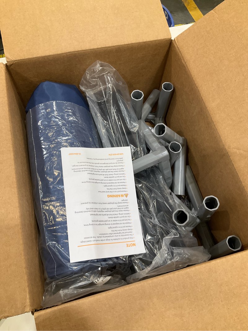 Condition photo showing Good Condition for 42x42 Inches Puppy Playpen with Gate, Dog Playpen for Puppies or Small Dogs, DogFence Pet Playpen for Indoor & Outdoor, Sturdy Safety DogPen with Thickened Fabric, High-Strength Nylon Wire Mesh Blue Without Cover