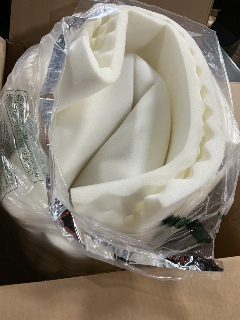 Condition photo showing As Is for (Similar )Gilbin Foam Mattress Topper, Egg Crate Foam Pad, Mattress Topper Convoluted Cot Size