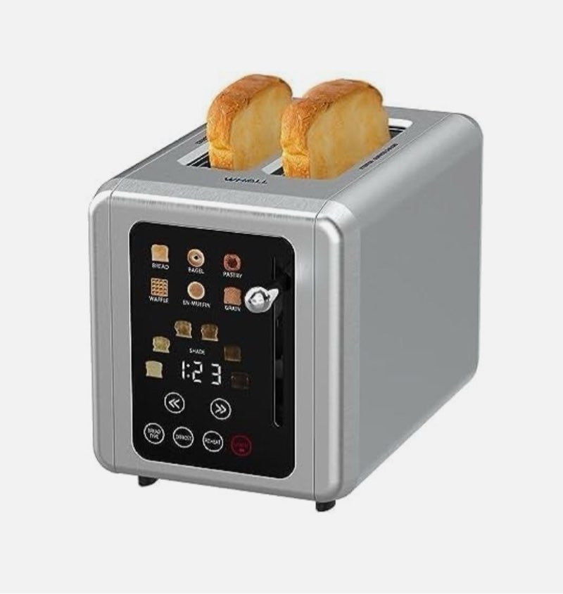 whall touch screen toaster 2 slice digital timer kst075au - stainless steel