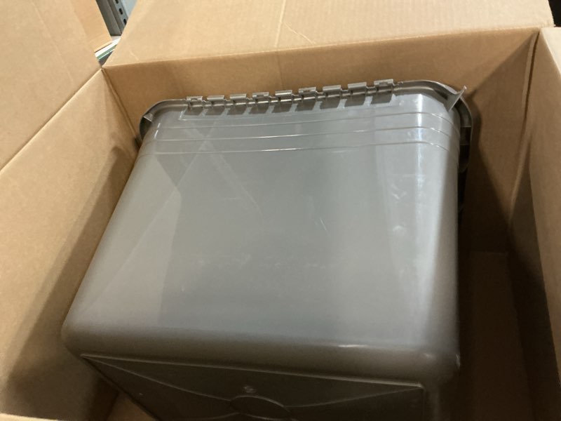 Condition photo showing Good Condition for petmate enclosed cat litter boxes with hinged lid and wide top entry opening, cat litter box enclosure with filter lid, made in usa, scoop not included 1 count (pack of 1) gray