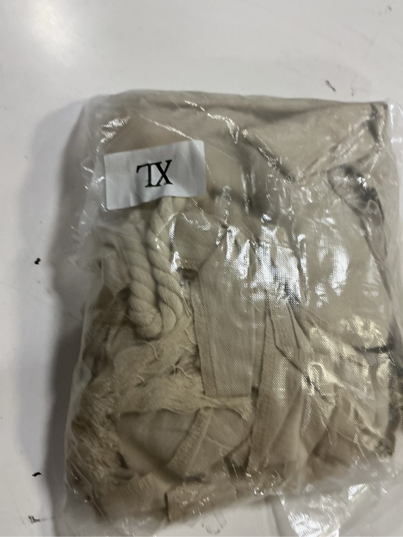 Condition photo showing Good Condition for Haull Jesus Biblical Costume Adult Men Robe Costume Includes Scarf Waist Rope(X-Large,Linen Color)