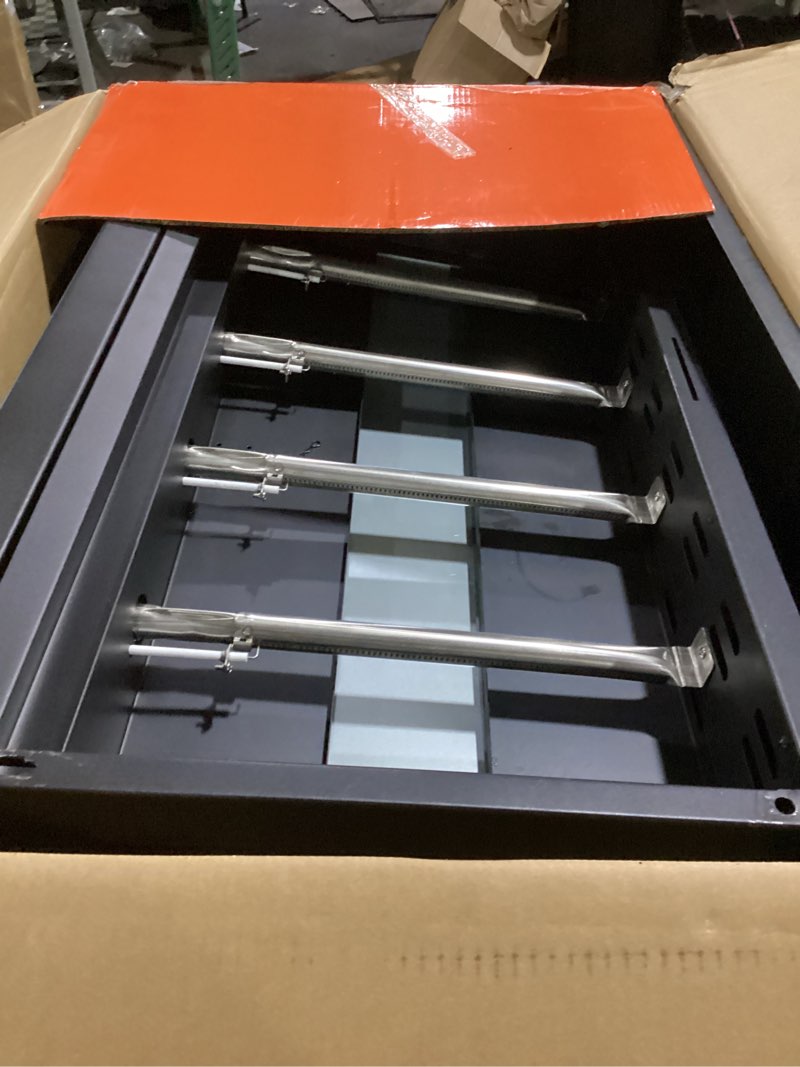 Condition photo showing As Is for blackstone 4-burner 36" griddle cooking station with hard cover