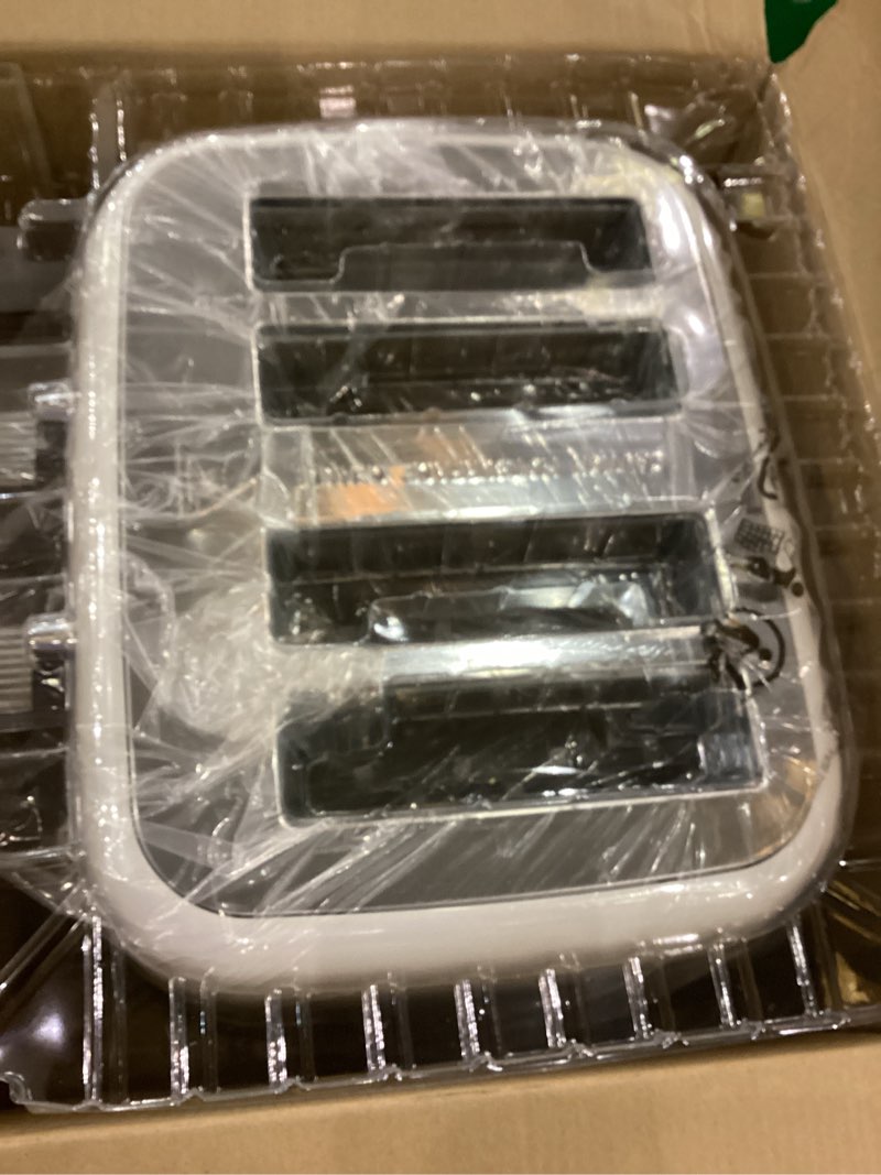 Roter Mond Toaster 4 Slice Retro Stainless Steel with Extra Wide Slots Bagel, Defrost, Reheat Functi