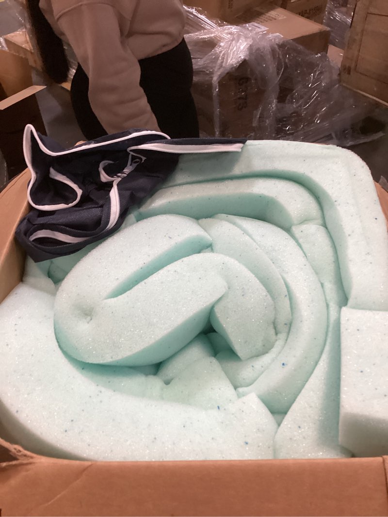 Condition photo showing Good Condition for Serta ThermaGel Cooling, Pressure-Relieving Memory Foam Mattress Topper, 2 Inch, Full Blue Full 2 Inches