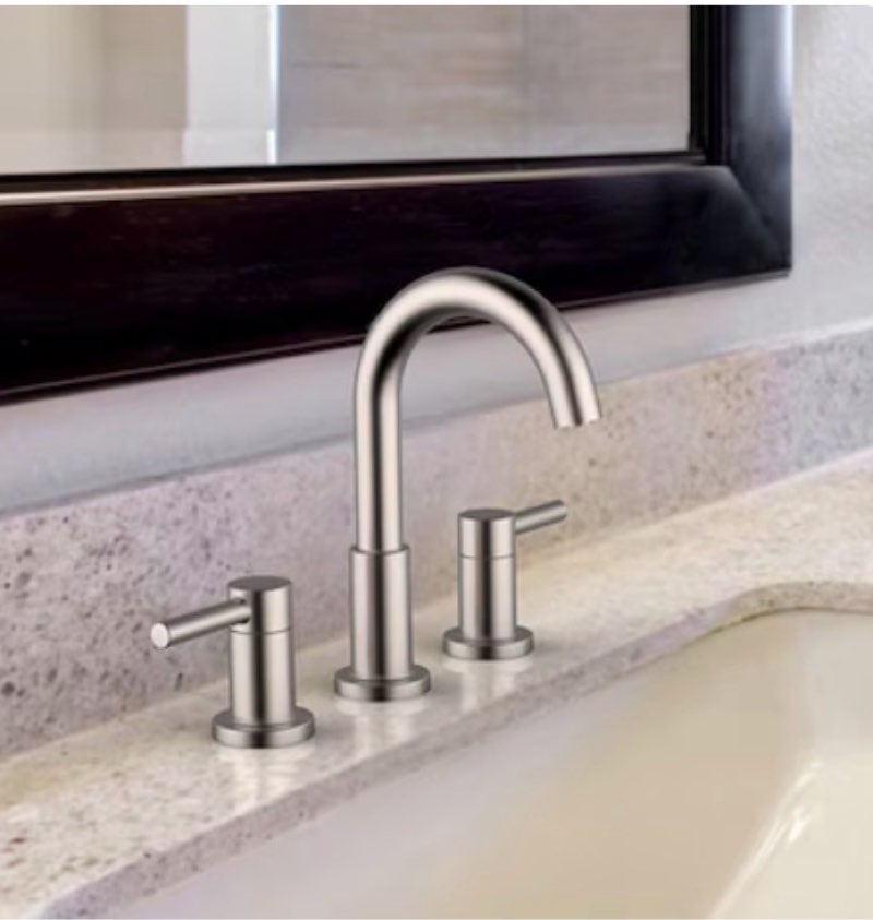  allen + roth harlow simplefit brushed nickel pvd widespread 2-handle watersense mid-arc