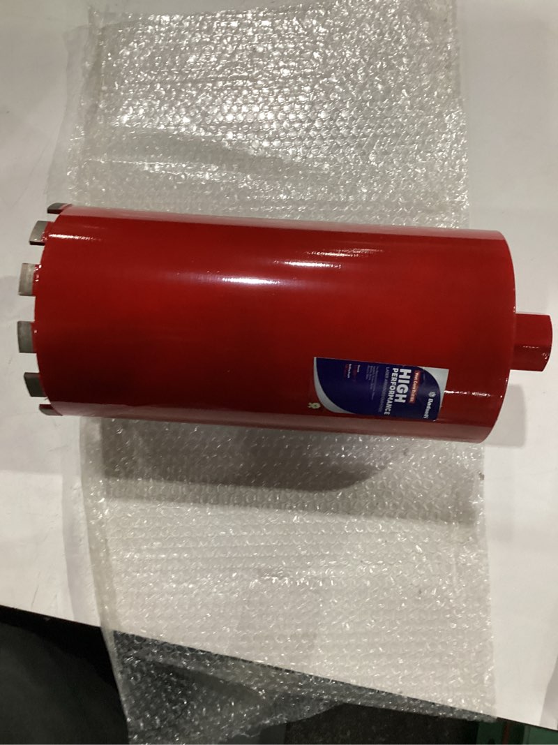 Condition photo showing Good Condition for premium 7" wet core drill bit for hard concrete with high-density diamond, precision-welded segments, 1-1/4"-7 thread x 14" depth, industrial grade for concrete rebar, brick, masonry, pavers 7 inch