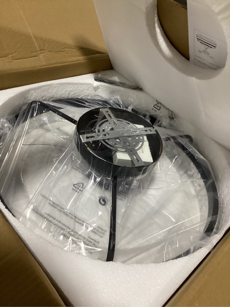 Condition photo showing New/Like New for frixchur 20" modern ceiling fans with lights and remote dimmable low profile ceiling fans indoor flush mount ceiling fan for bedroom living room kitchen(black 6 speeds 3 colors change)