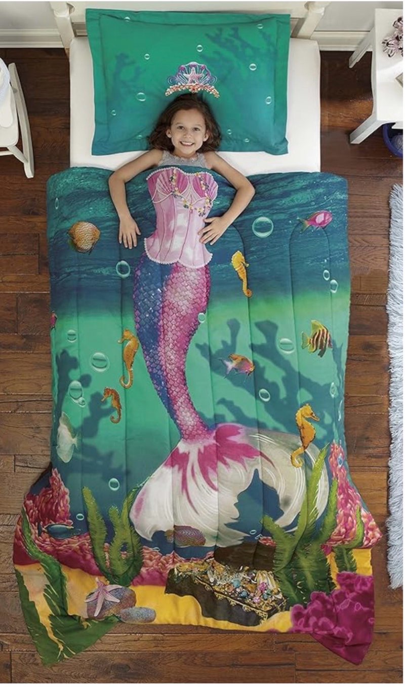 Sea Princess Ultra Soft Microfiber 2-Piece Comforter Sham Set, Teal, Twin