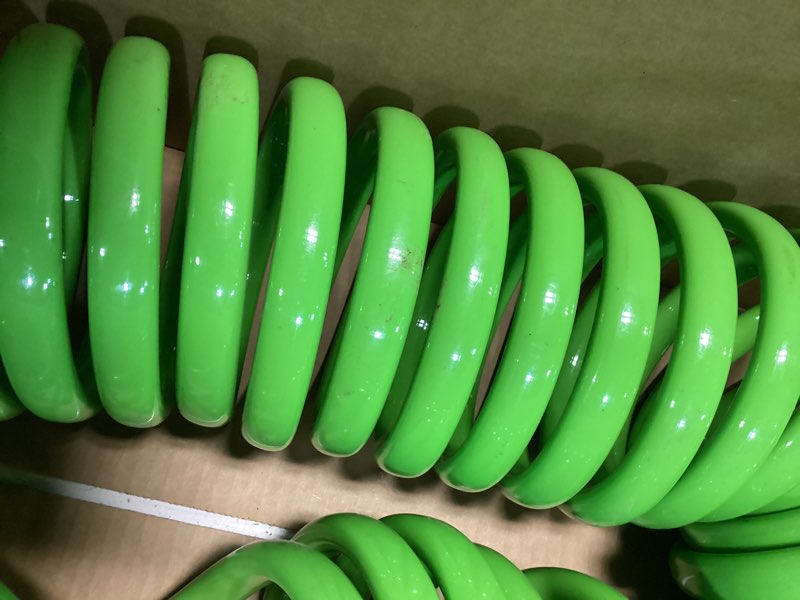 Condition photo showing As Is for SPECILITE 1/2” Polyurethane Coil Garden Hose 50 FT, PU Flexible Recoil Water Hoses with 6-Pattern Sp