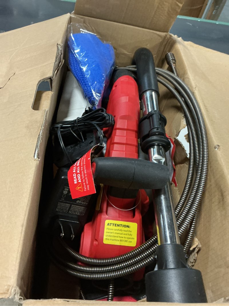 Condition photo showing Good Condition for populo 20v cordless electric drain snake, 25ft replaceable cable with 2.0ah battery, extension tube & charger, snake drain clog remover tool for toilet, floor drain, sink and shower 3/4"-2" pipe iteration model