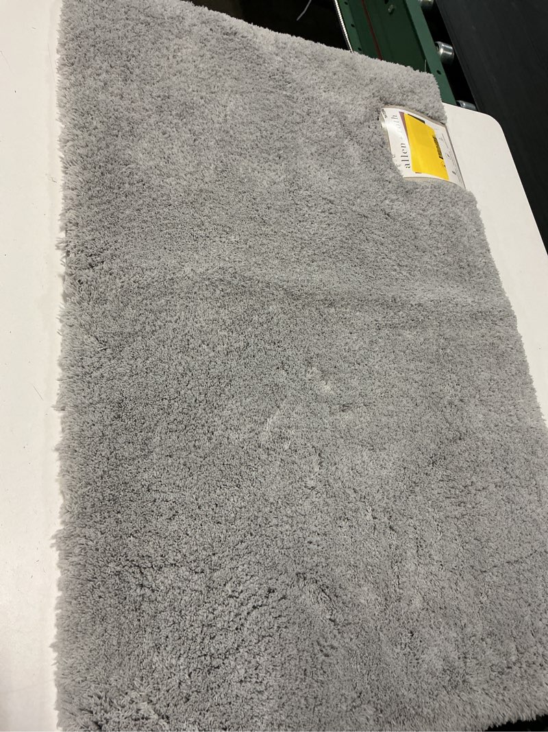 Condition photo showing Good Condition for allen + roth 20-in x 32-in grey silver polyester bath rug