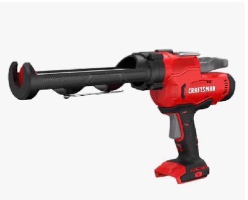 craftsman v20 caulk gun, no drip, cordless, with anti-drip and variable speed, tool only (cmce600b)