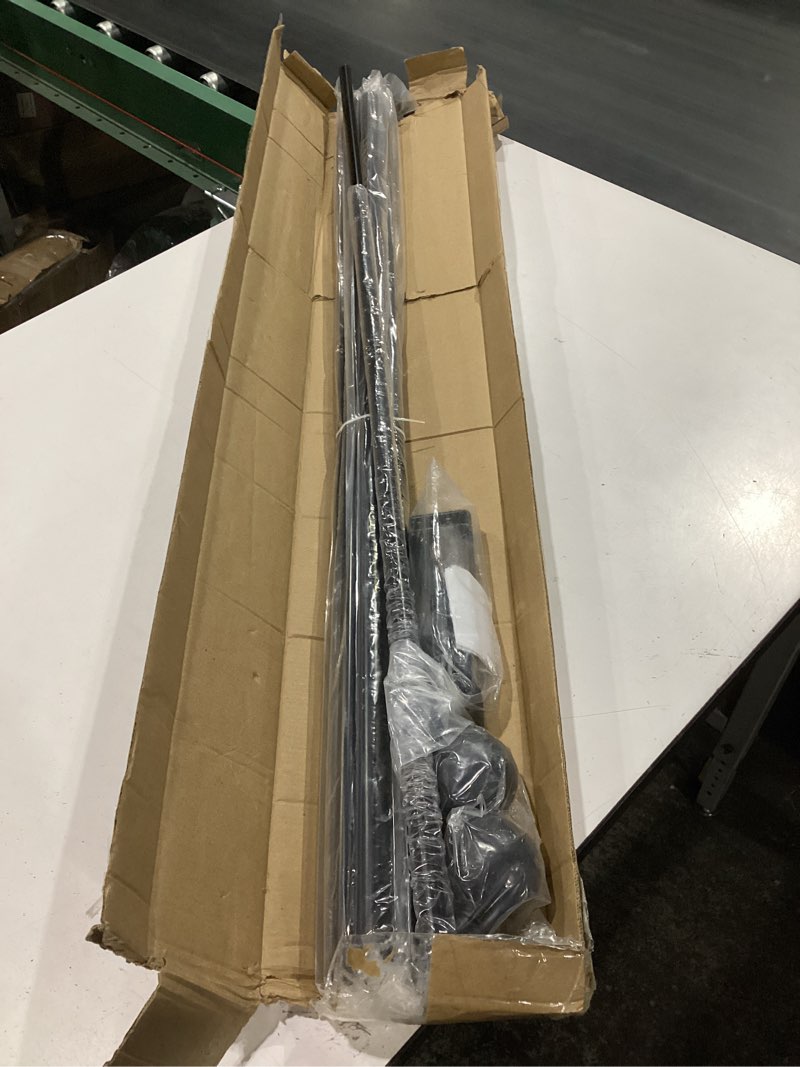 Condition photo showing New/Like New for 1-inch diameter ball telescoping double window treatment curtain rod, 84-inch to 120-inch, black 84"-120" black