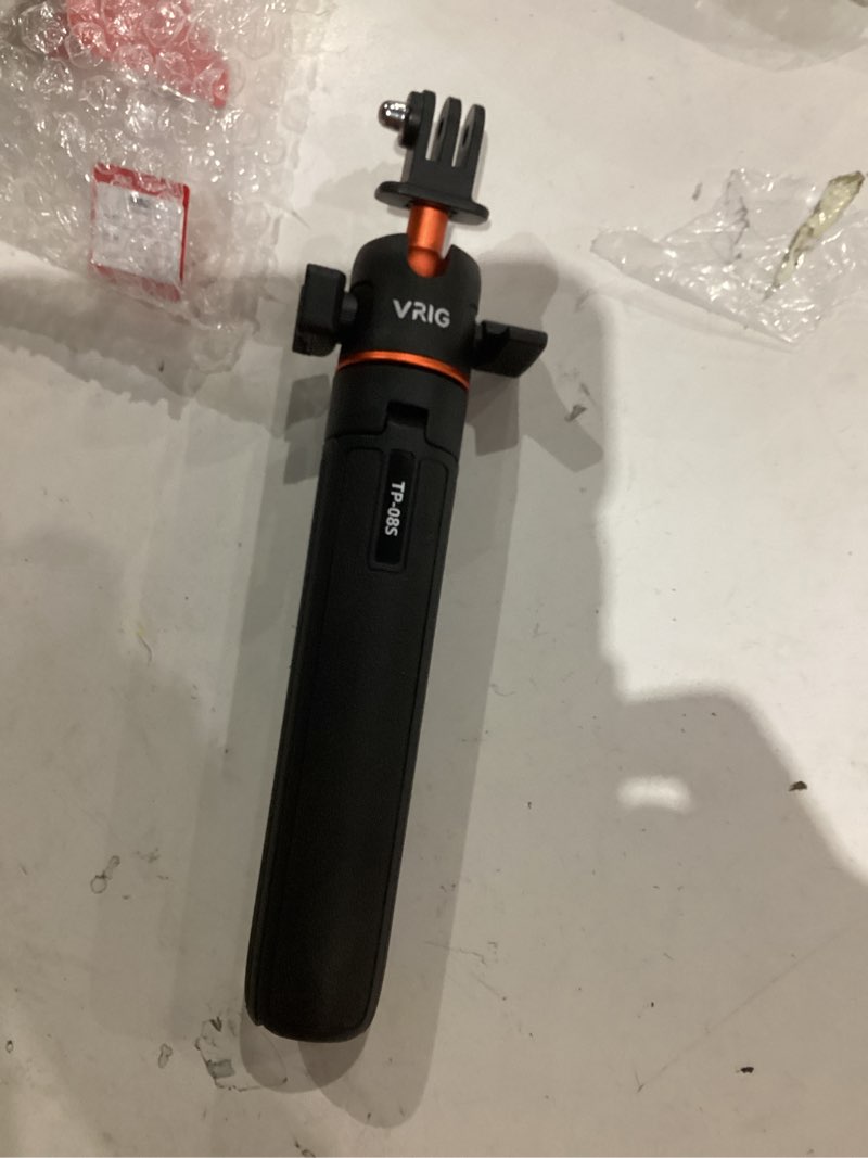 Condition photo showing As Is for VRIG AC-50 Selfie Stick Tripod for Insta 360 Ace Pro/Ace Pro 2/X5 with Magnetic Quick Release Adapter, 360° Tripod Ball Head & Cold Shoe Mount, 21" Mini Extension Rod with Remote Controller