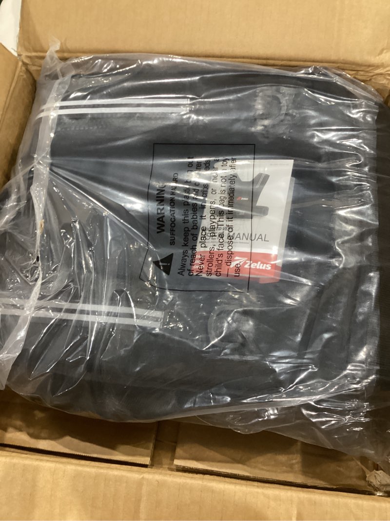 Condition photo showing New/Like New for zelus weighted vest men, 23/36/45 lb. weight vest with 10/16/20 adjustable iron weights for muscle building strength & functional training, weighted vest for men with reflective strips. 45lb black