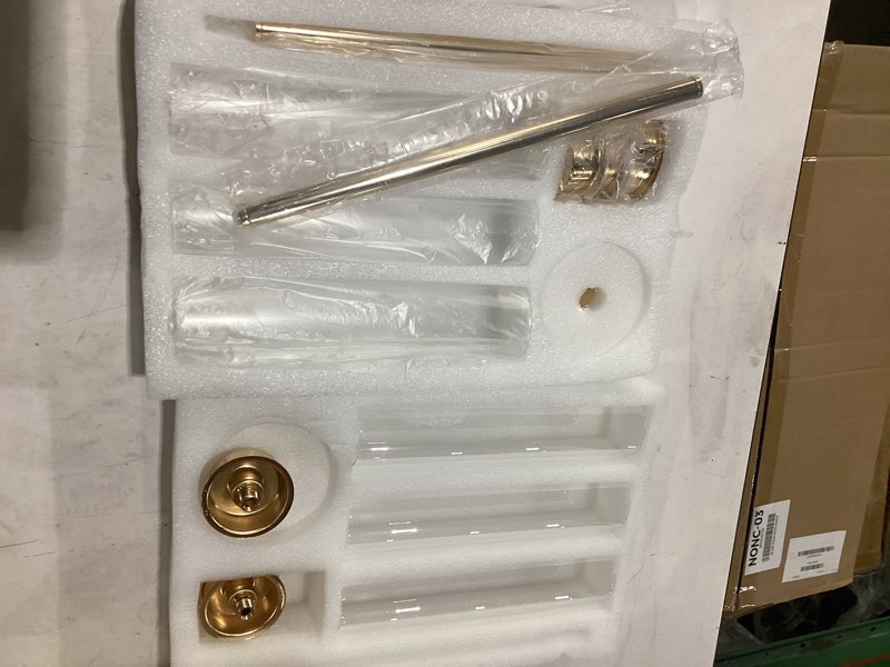 Condition photo showing As Is for nuptio candle holders for table centerpiece: 18 pcs 23.6 & 21.7 & 19.7 in tall gold hurricane candlesticks holder with glass cylinder cover bulk taper candles sticks stand for thanksgiving party decor 23.6 & 21.7 & 19.7 in 18