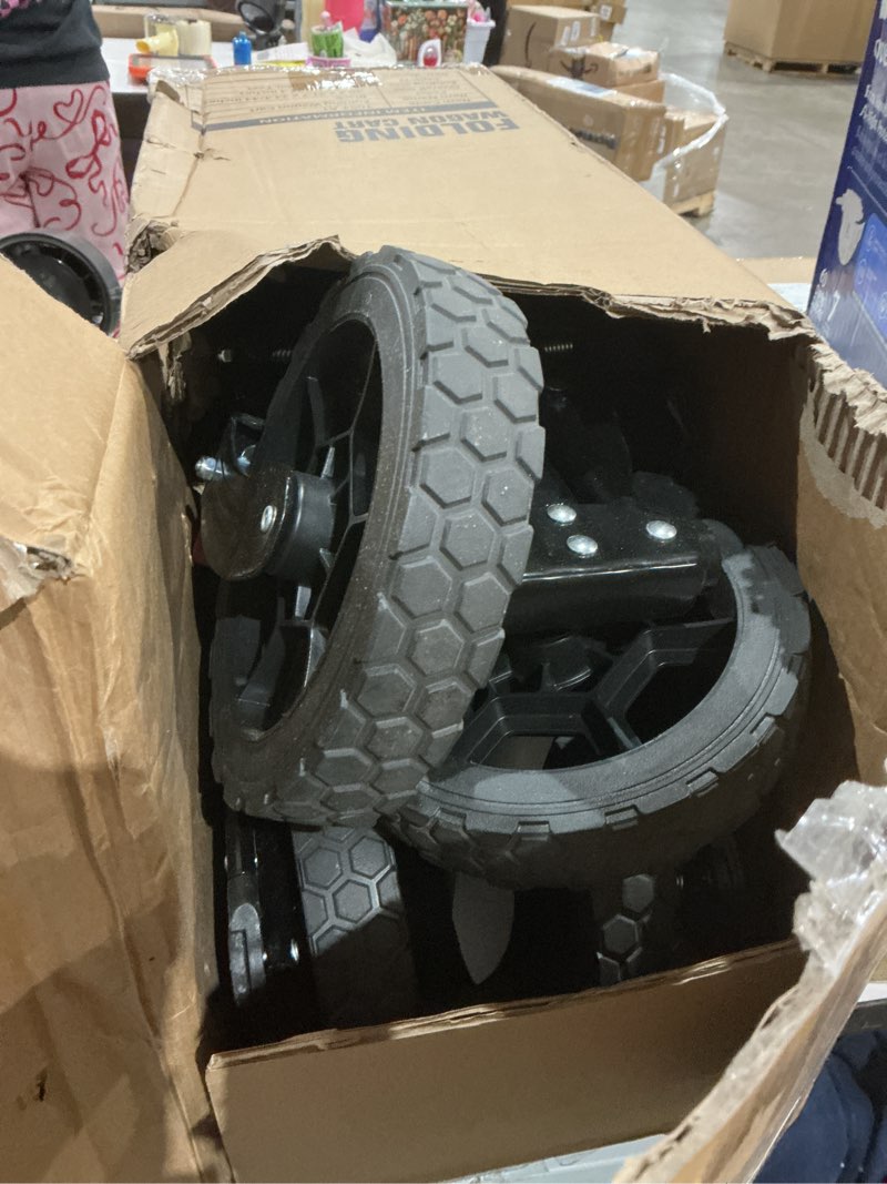 Condition photo showing As Is for Hikenture Collapsible Wagon - 330LBS Capacity, Extra Large Foldable Wagon with All-Terrain Wheels, Utility Beach Cart for Outdoor Garden Black