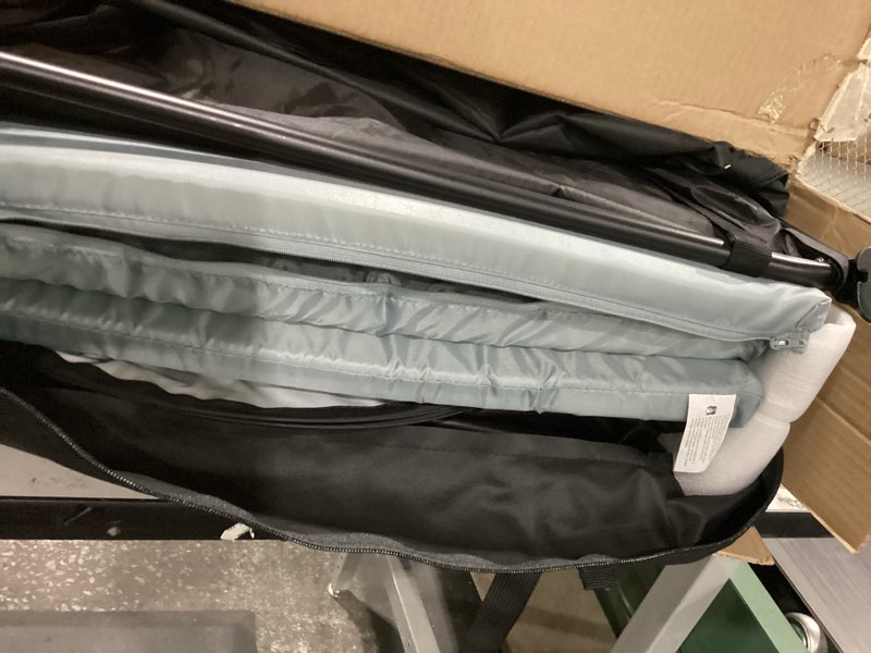 Condition photo showing Good Condition for Lilian&Gema 2-in-1 Travel Crib, Portable & Foldable Crib with Backpack, Lightweight Baby Travel Playpen with Thick Mattress for Babies & Toddlers, Baby Travel Essential Black