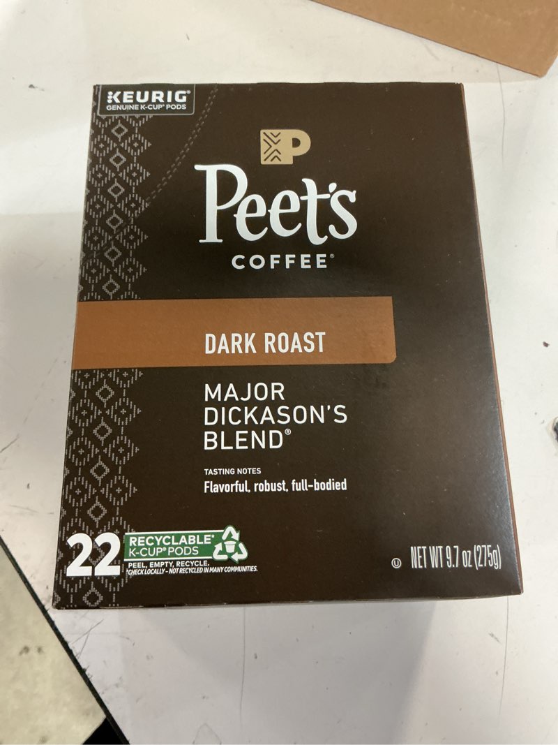 Condition photo showing New/Like New for peet's coffee - major dickason's k-cup pods 22-pack