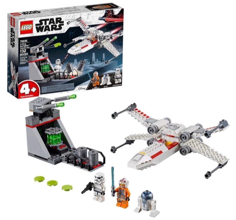 lego star wars x wing starfighter trench run 75235 4+ building kit (132 pieces)