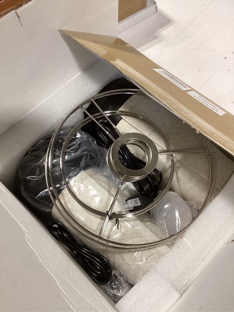 Condition photo showing New/Like New for Seealle Touch Table Lamps for Nightstand Set of 2, 3-Way Dimmable Small Bedroom Lamps for Night Stands, Black Bedside Lamps for Living Room, Kids Room, End Table(LED Bulbs Included) B. Beige Shade & Black Base Set 2