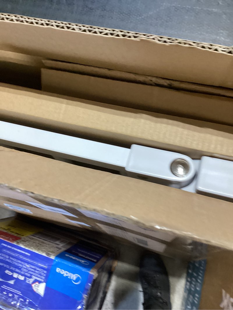 Condition photo showing New/Like New for allaibb white 40.55" extra tall wide 57.48-73.62" baby gate pressure mounted walk through child kids safety toddler tension pet dog gates with extension for doorways kitchen white 57.48-73.62"/146-187cm