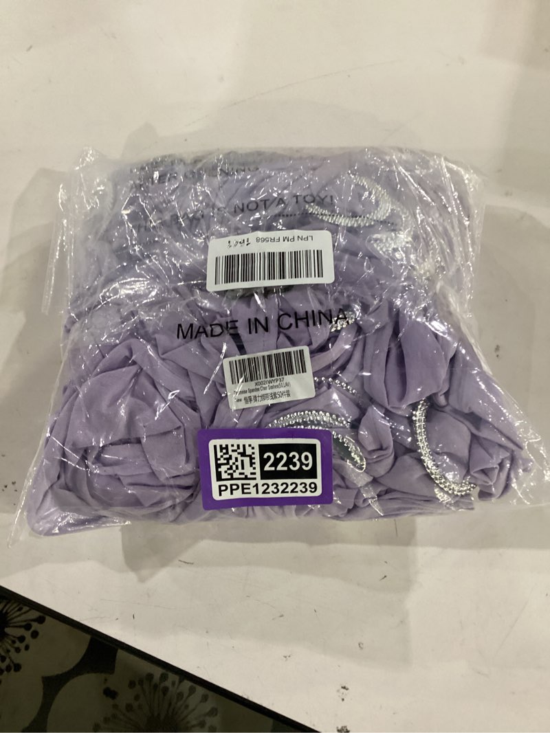 Condition photo showing Good Condition for peomeise 50pcs lavender spandex chair sashes with buckle slider for wedding, party decoration