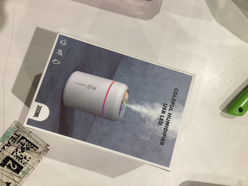 Condition photo showing Good Condition for Portable Mini Humidifier, 300ml USB Cool Mist Small Humidifier with Colorful Lights. Perfect for Bedroom, Office, Plants, travel & Car (Black)