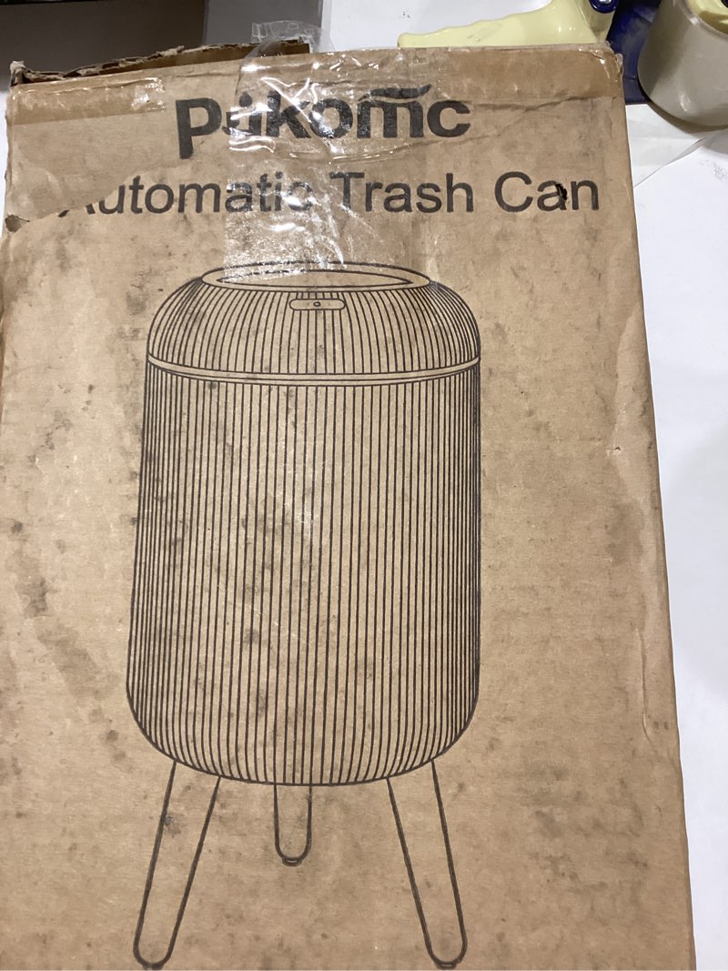 Condition photo showing New/Like New for Pukomc Smart Sensor Wastebasket, Convenient and Hygienic Easy to Use, Technology Sensor Waterproof Wastebasket Plastic Trash can for Kitchen, Bathroom, Bedroom, Living Room, Office and Outdoor 1 Pack white