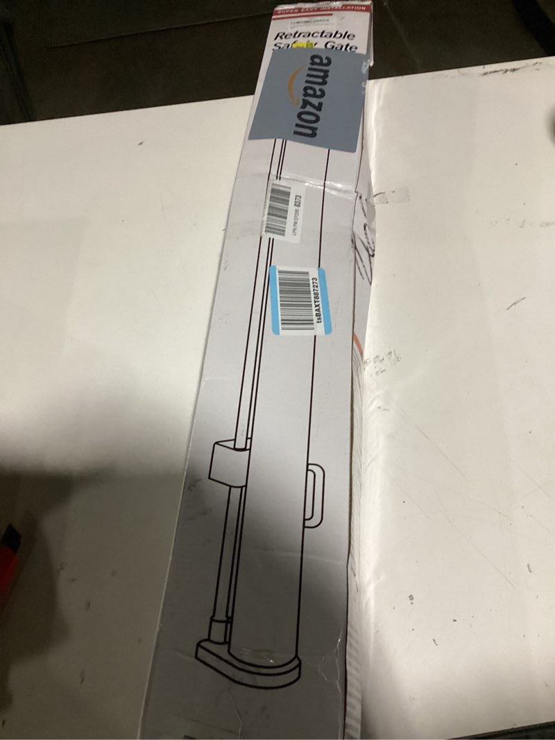 weatherproof outdoor retractable gate for dogs with no rust stainless steel screws and rods, 55" wid