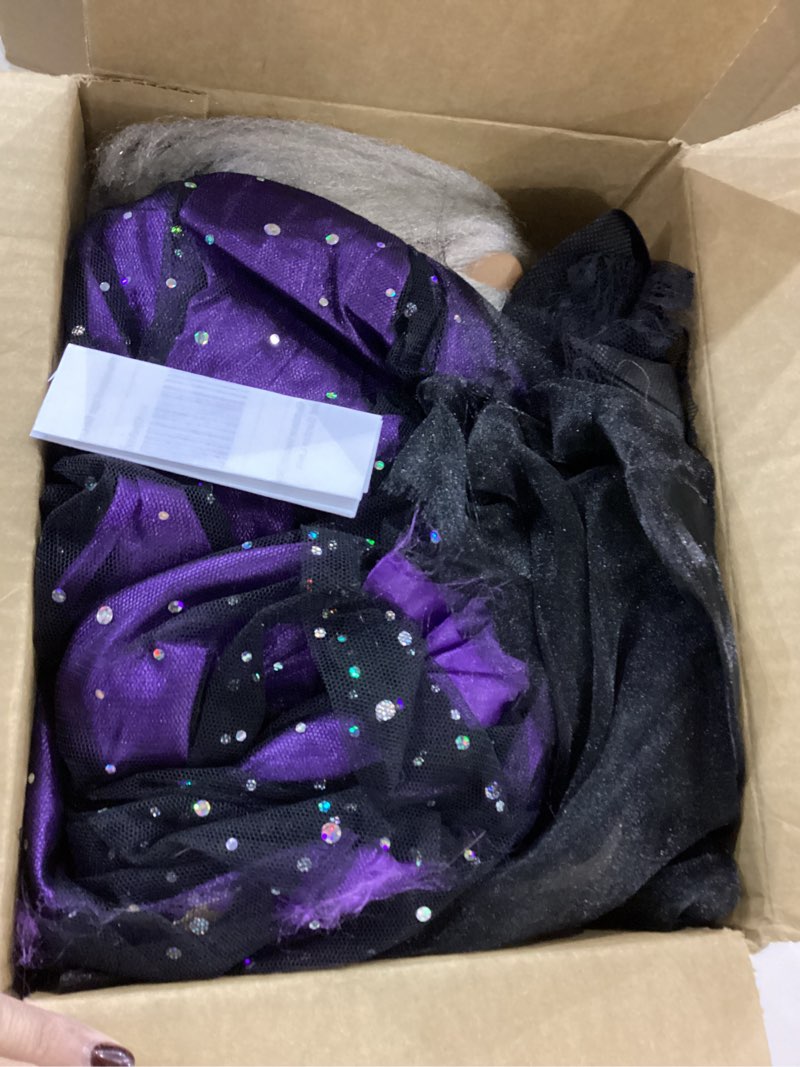 Condition photo showing As Is for JOYIN 47” Animated Witch Halloween Decorations Outdoor Indoor, Scary Halloween Animatronics Decor, Hanging Ghost Talking Sound Activated Led Lights Eyes Haunted House Yard Garden Lawn