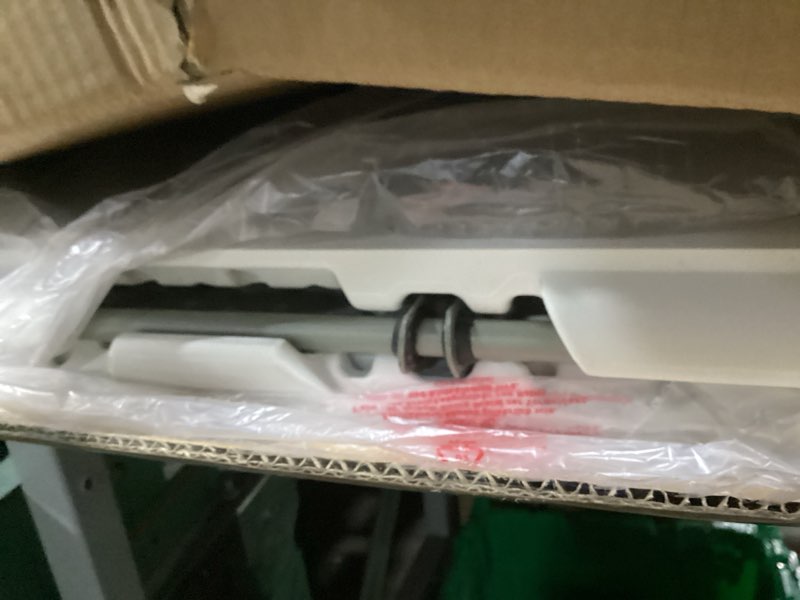 Condition photo showing Good Condition for folding table 5 ft camping table portable heavy duty plastic rectangular outdoor dining table steel legs fold-in-half with carrying handle for indoor,picnic,party,wedding,events(white) 5 ft white 1