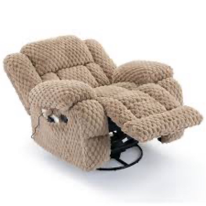 Harvard 41.3" Oversized Swivel Recliner Chair With Massage & Heating