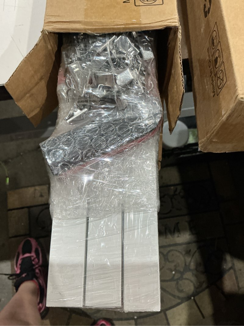 Condition photo showing Good Condition for ceiling curtain track 15-18 ft white - heavy duty ceiling/wall mount curtain rail/rod system, 60 quiet-glide rollers, 60 hooks, 60 clips, room divider for living room, bathroom or hospital white 15-18ft