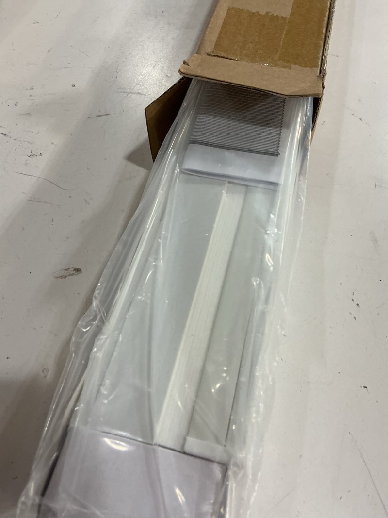 Condition photo showing New/Like New for lazblinds cordless cellular blinds, no drill light filtering honeycomb shades for indoor windows, insulated uv protection cellular shades, easy inside mount, 28" w x 64" h, white light filtering-white 28" w x 64" h