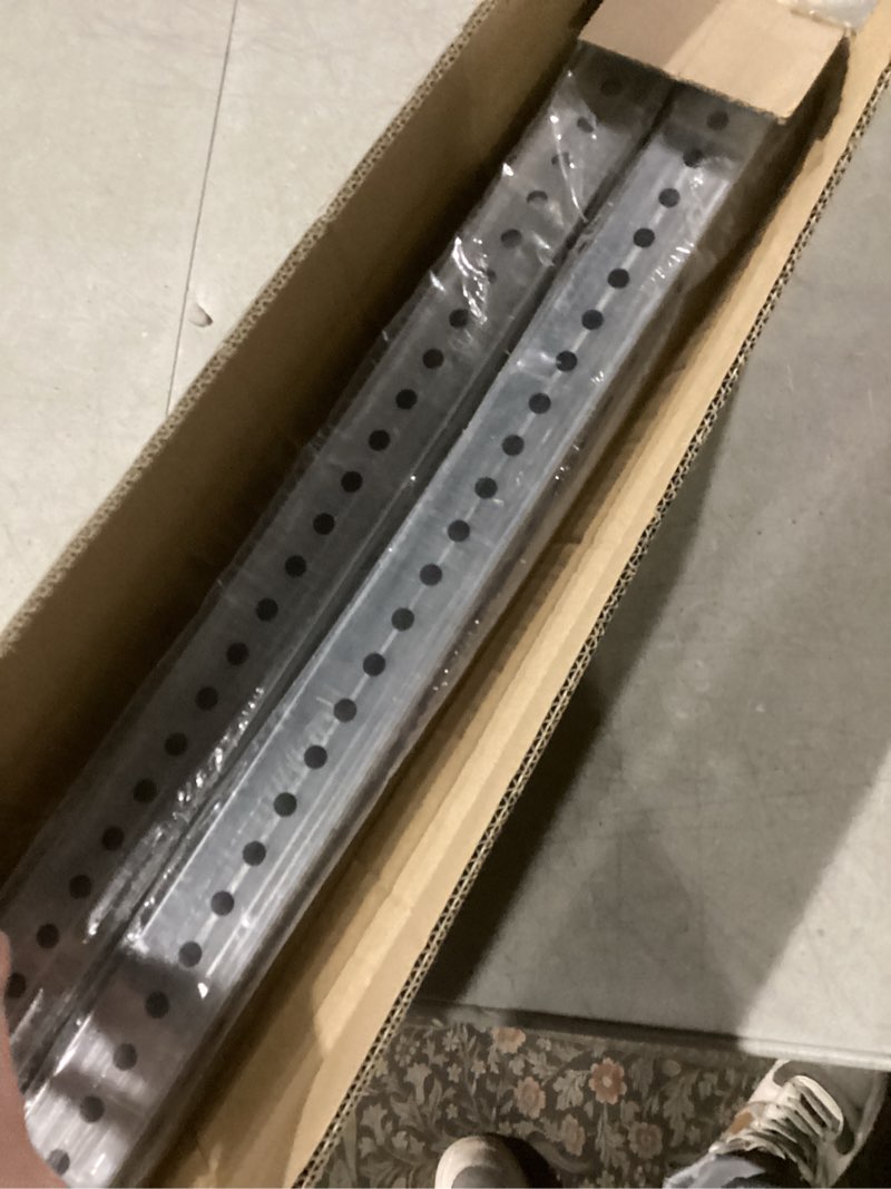 Condition photo showing New/Like New for 1 pcs 6 ft h x 2 in w square sign post with 7/16” dia mounting holes galvanized steel posts outside rust resistant industrial metal pipe tubing (silver) 1 silver 6 ft x 2 in