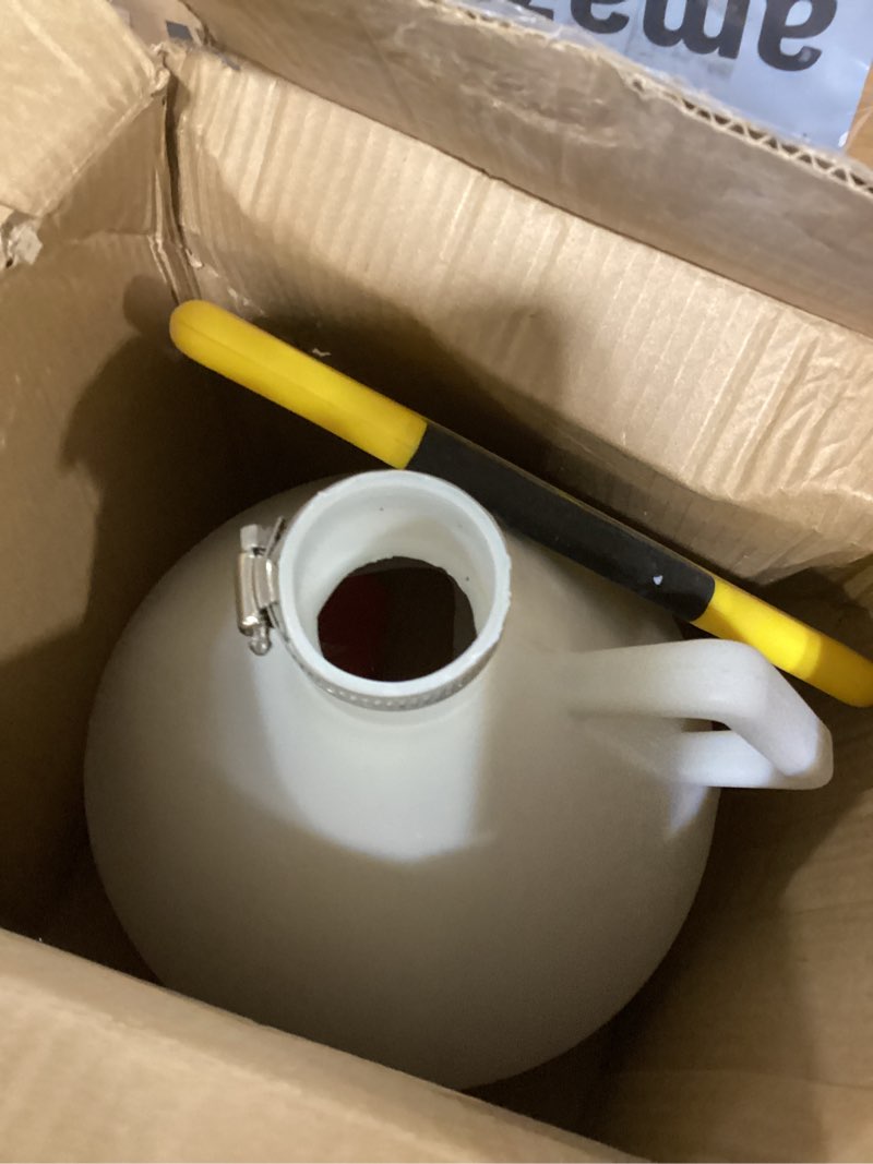 Condition photo showing As Is for Drywall Texture Sprayer,Air Hopper Spray Gun 1.5 Gallon with 3 Nozzle (4.0mm/6.0mm/8.0mm) & Putty Knife,Stainless Steel Scraper for Repairing Drywall, Removing Wallpaper, Applying Putty (Red)