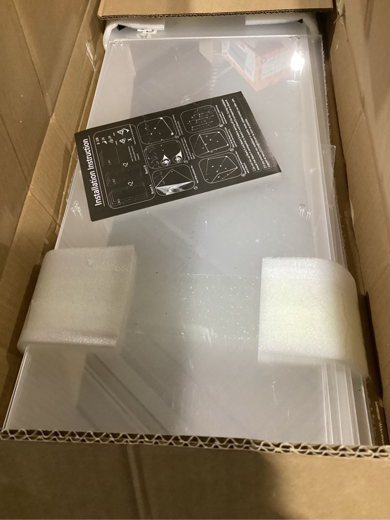 Condition photo showing New/Like New for vincidern 3pcs acrylic square pedestal stand for party, clear lucite display pedestal for flowers, sculptures, cake, wedding, events, art gallery, party decor 31.5*11.8''(l), 27.6*11.2''(m), 23.6*10.2''(s) 3pcs-acrylic