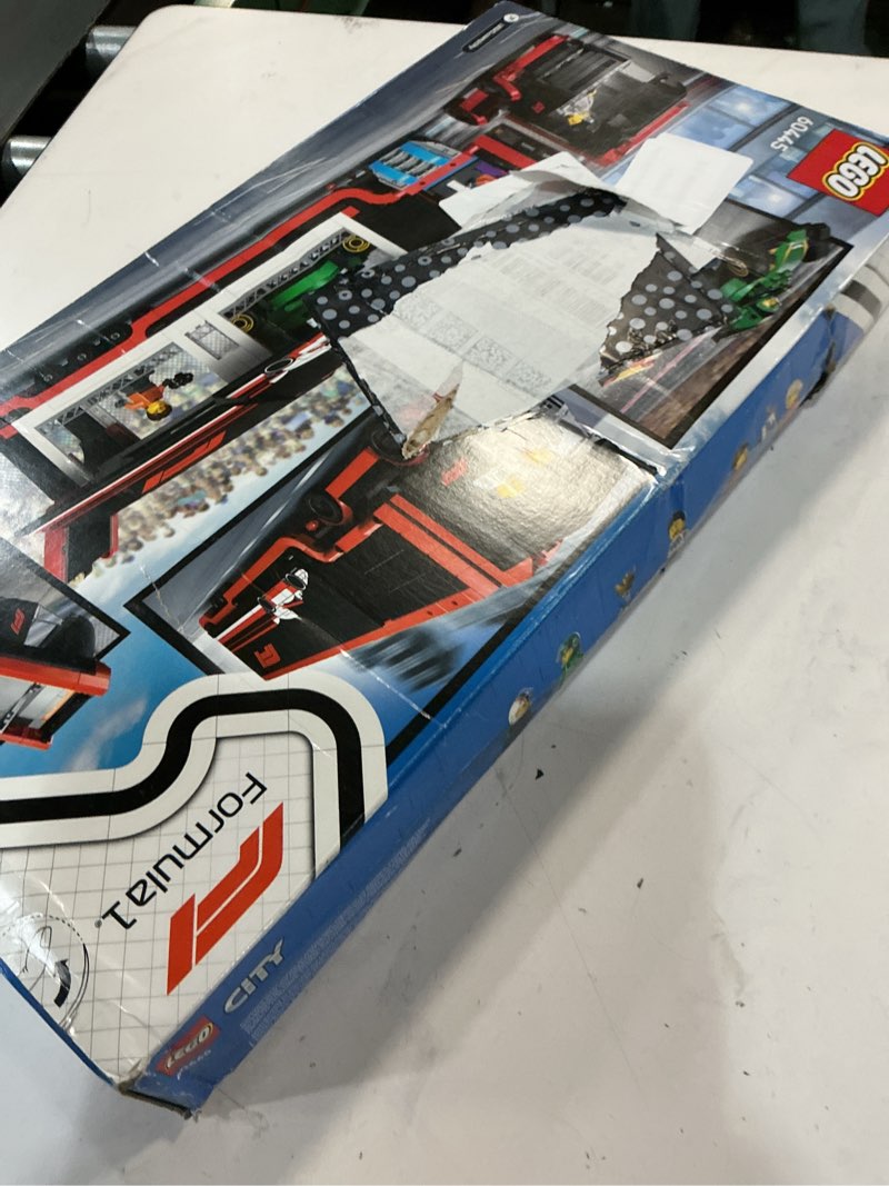 Condition photo showing New/Like New for lego city f1 truck with rb20 & amr24 f1 car toys - model car building toy set for kids, boys and girls, ages 8+ - formula 1 collectible for fans - gift idea for birthdays - 60445