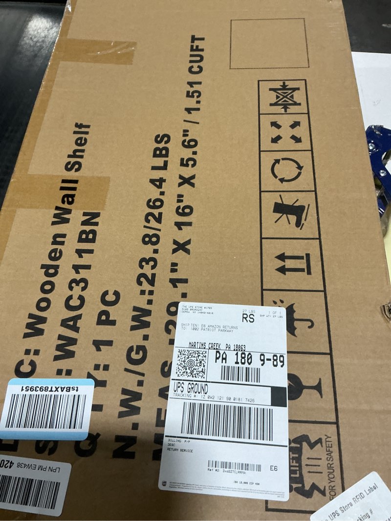 Condition photo showing Good Condition for Bathroom Wall Cabinet, Over The Toilet Storage Cabinet Wall Mounted Medicine Cabinet with Build-in Spirit Level Cupboard Adjustable Shelves for Bathroom Laundry Room Kitchen, Espresso