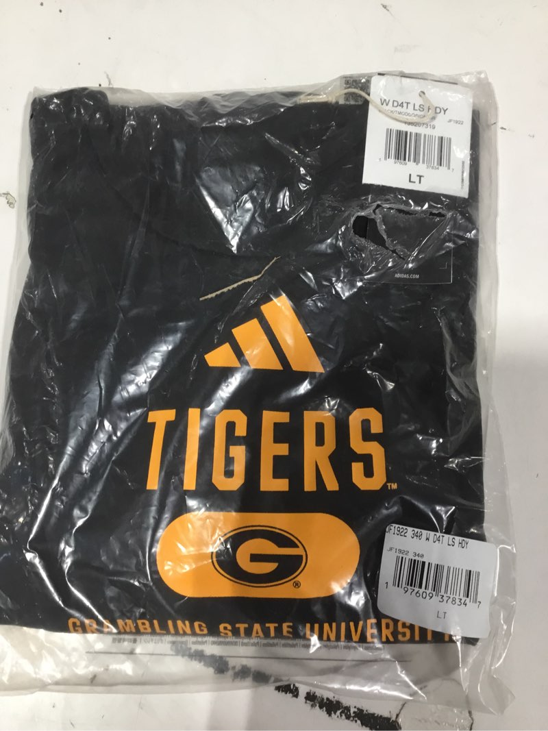 adidas women's d4t grambling state universtiy lightweight hoodie, black/team collegiate gold/grambli