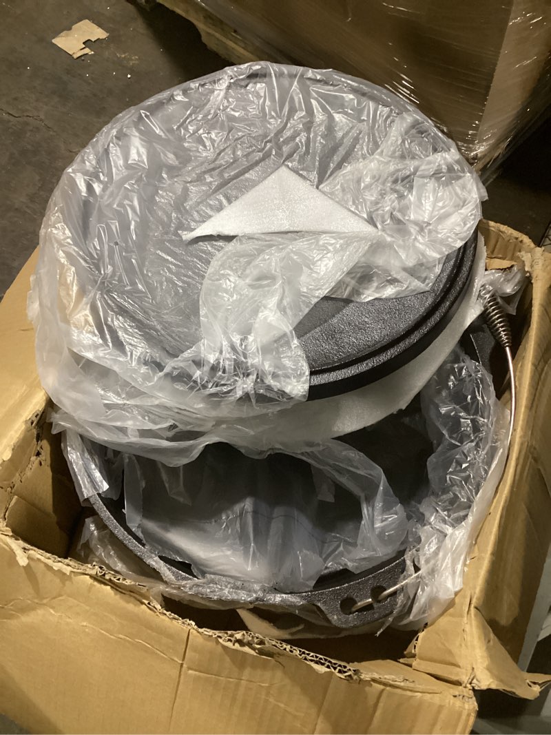 Condition photo showing Good Condition for cuisiland 20qt cast iron dutch oven with lip lid & bail handle – extra large pre-seasoned campfire pot for outdoor cooking, baking, roasting & stews – heavy-duty cookware for camping & backyard use