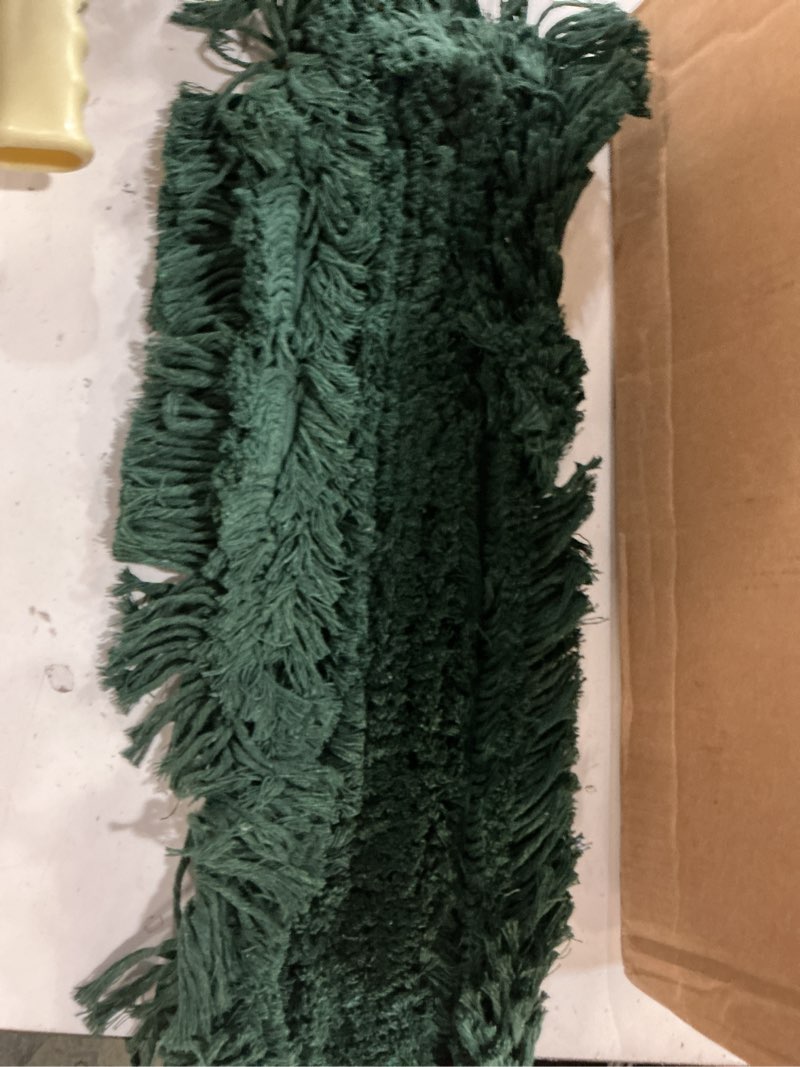 Condition photo showing As Is for 48" green microfiber loop dust mop
