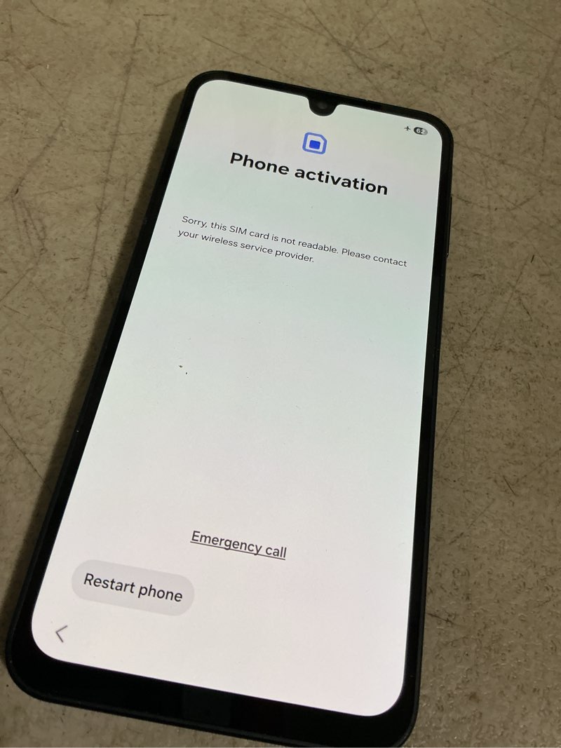 Condition photo showing Good Condition for sim read error—verizon samsung galaxy a16 5g