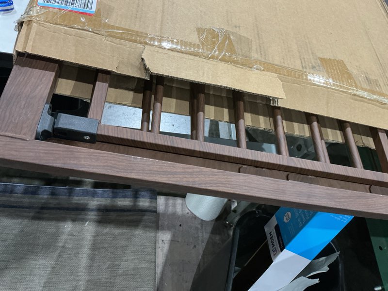 Condition photo showing Good Condition for babelio metal auto close baby gate pressguard p7,extra wide pet gate for the house and doorways, pressure mounted walk thru child gate with door (black wood pattern, 30" tall 29"-55" wide) black wood pattern 30"tall 29"-55" wide